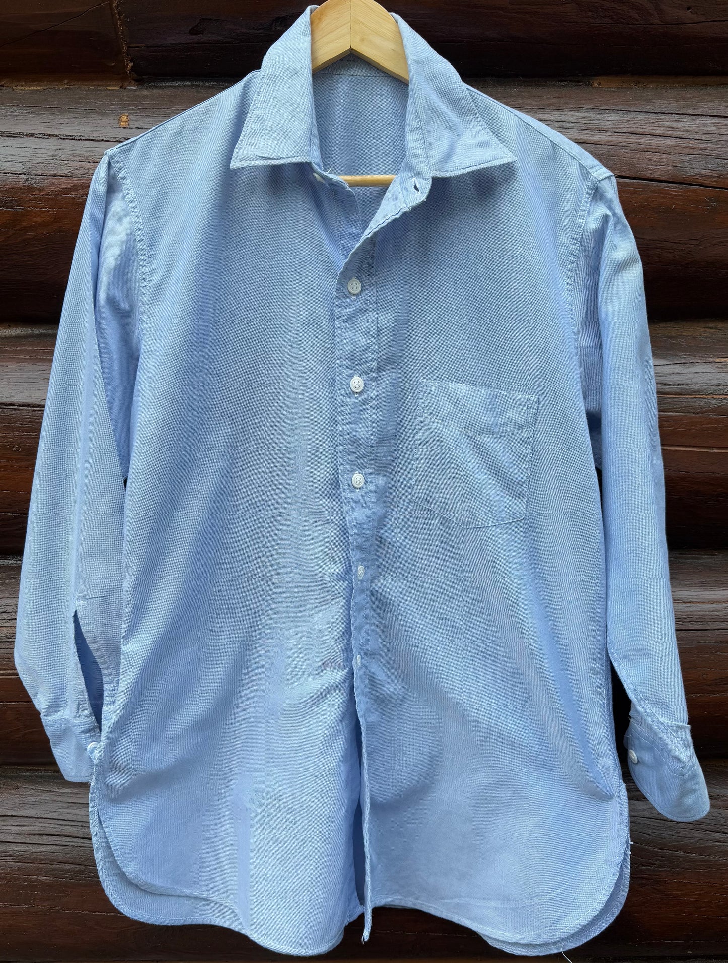 Rare US Air Force Men's Second Style Oxford Blue Dress Uniform Shirt Shade 126