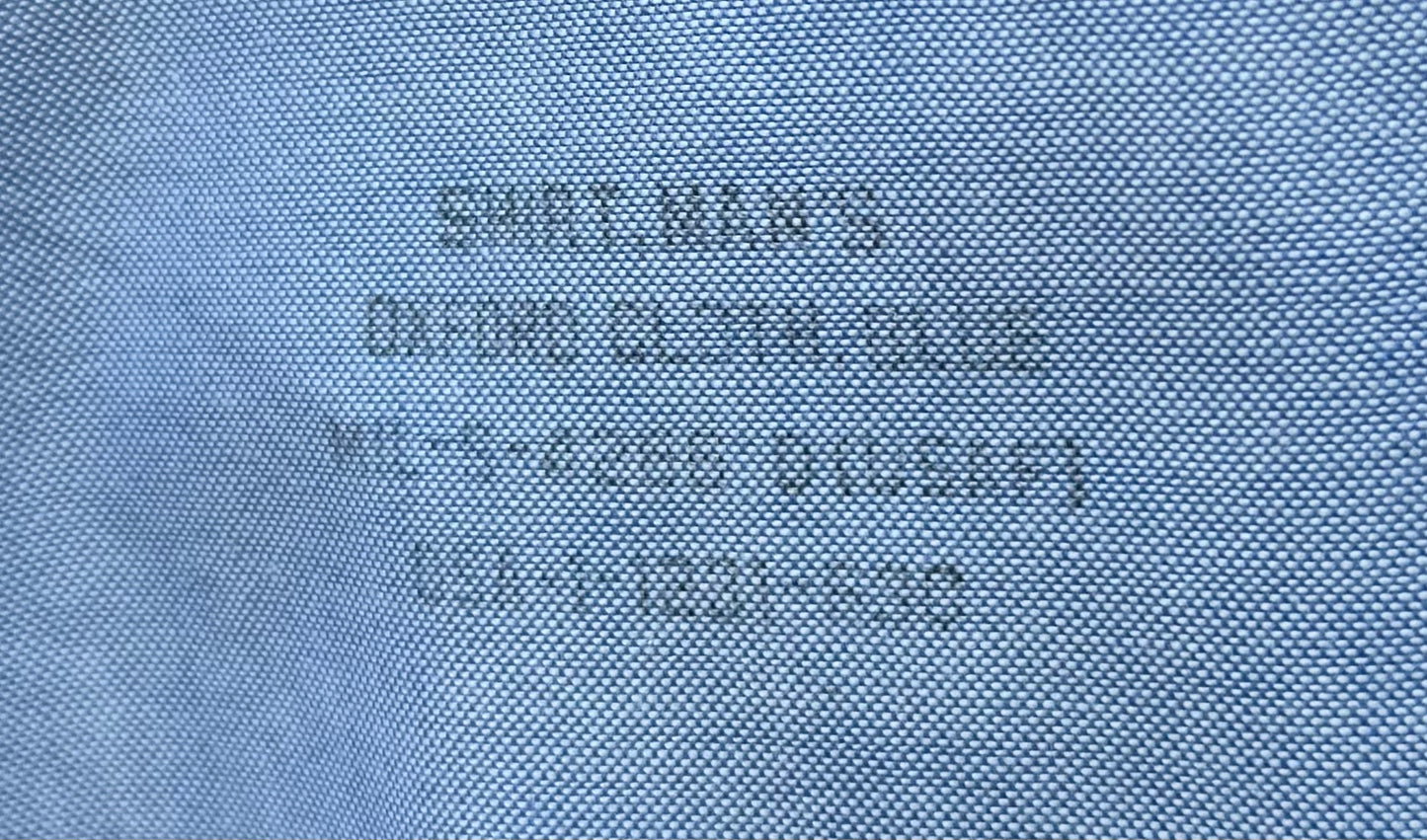Rare US Air Force Men's Second Style Oxford Blue Dress Uniform Shirt Shade 126