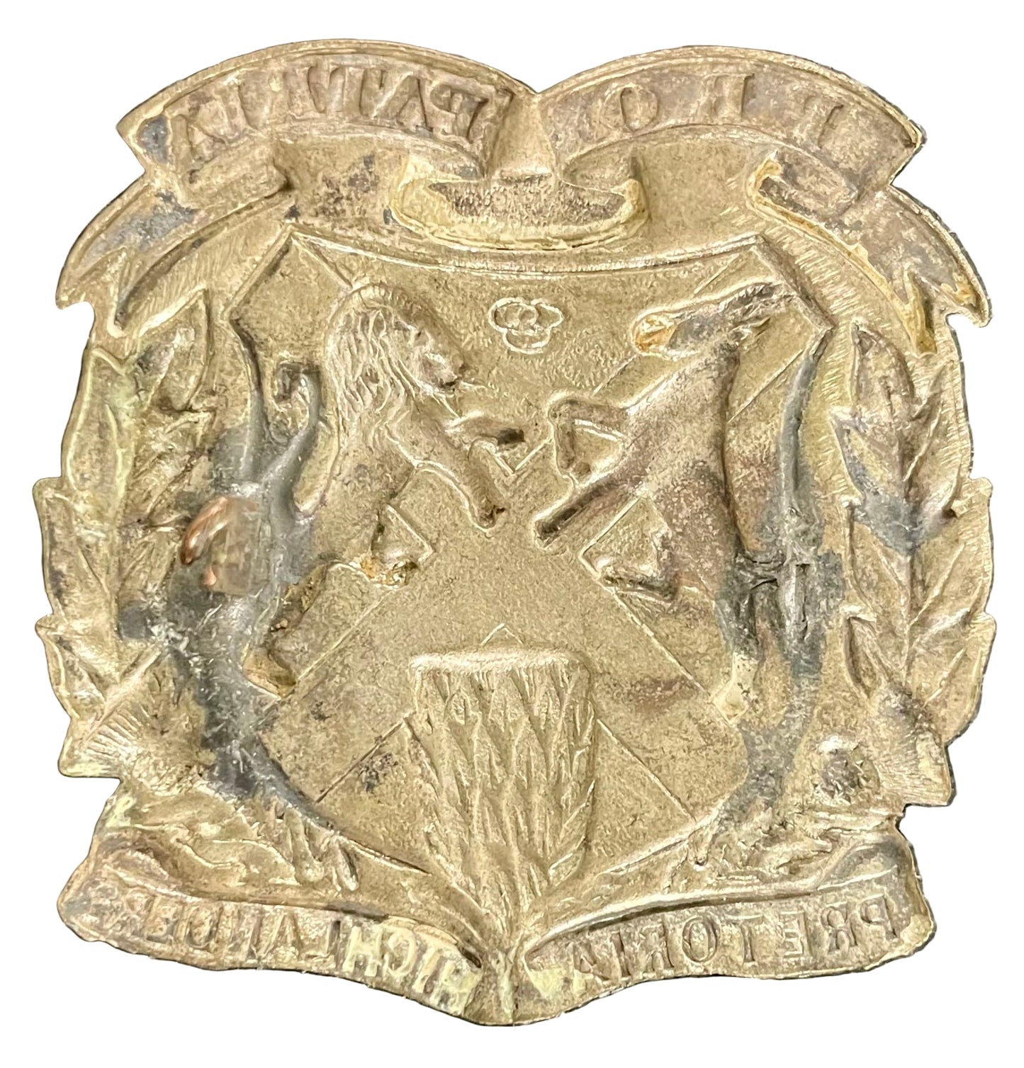 South Africa (UDF) Pretoria Highlanders Tam O'Shanter Badge 1948 - Bateleur Militaria