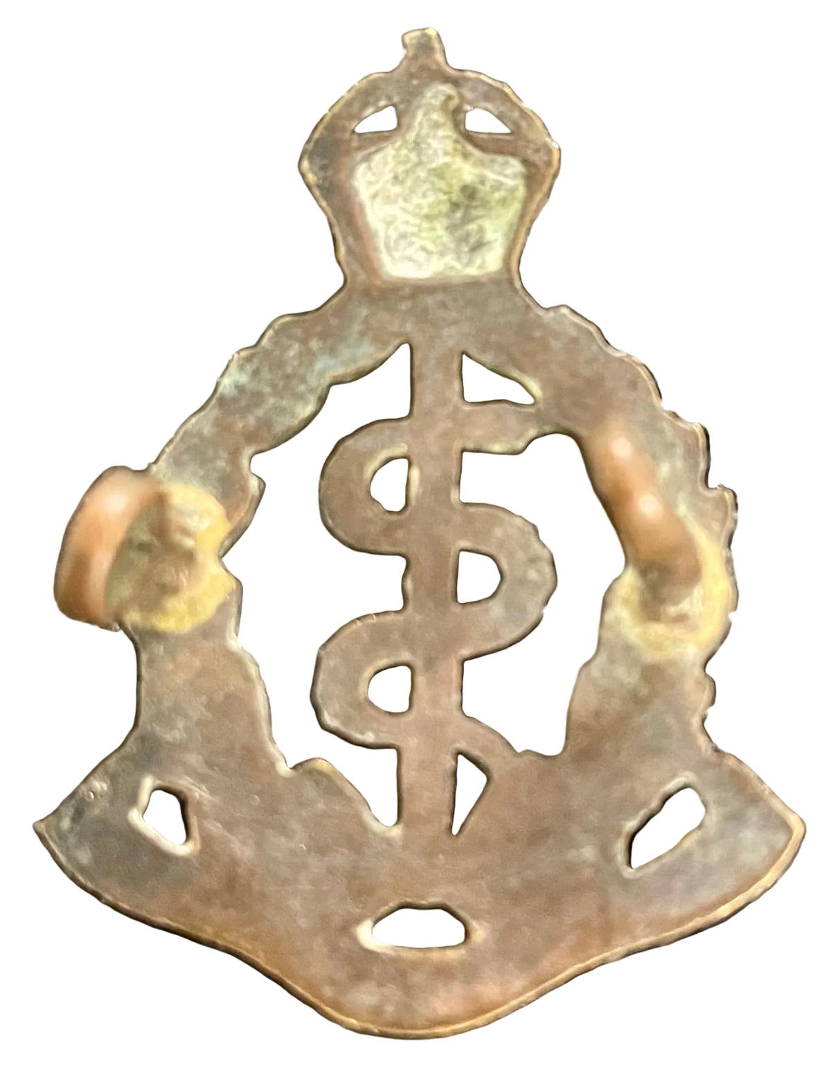South Africa (UDF) Medical Corps Collar Badge 1939 - 1945 - Bateleur Militaria