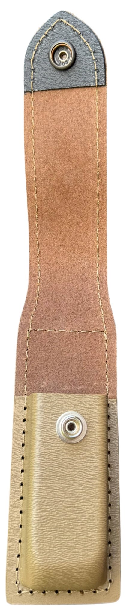 Safariland Sig 320 Single Pistol Magazine Leather Pouch Tan w Colored Snaps - Bateleur Militaria