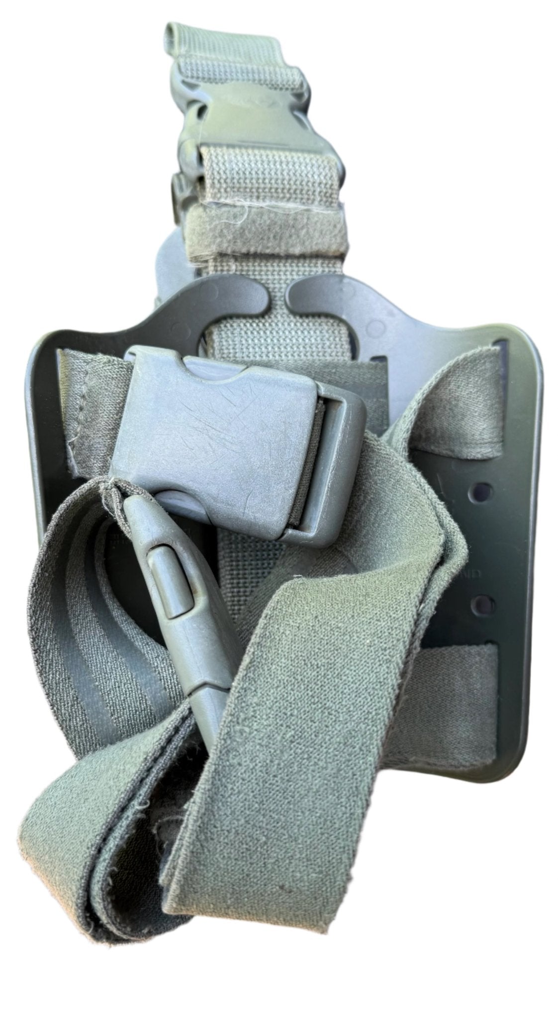 Safariland Green Leg Holster Rig with Shroud & Leg Straps for Beretta 92 (Model 6005 - 73) - Bateleur Militaria