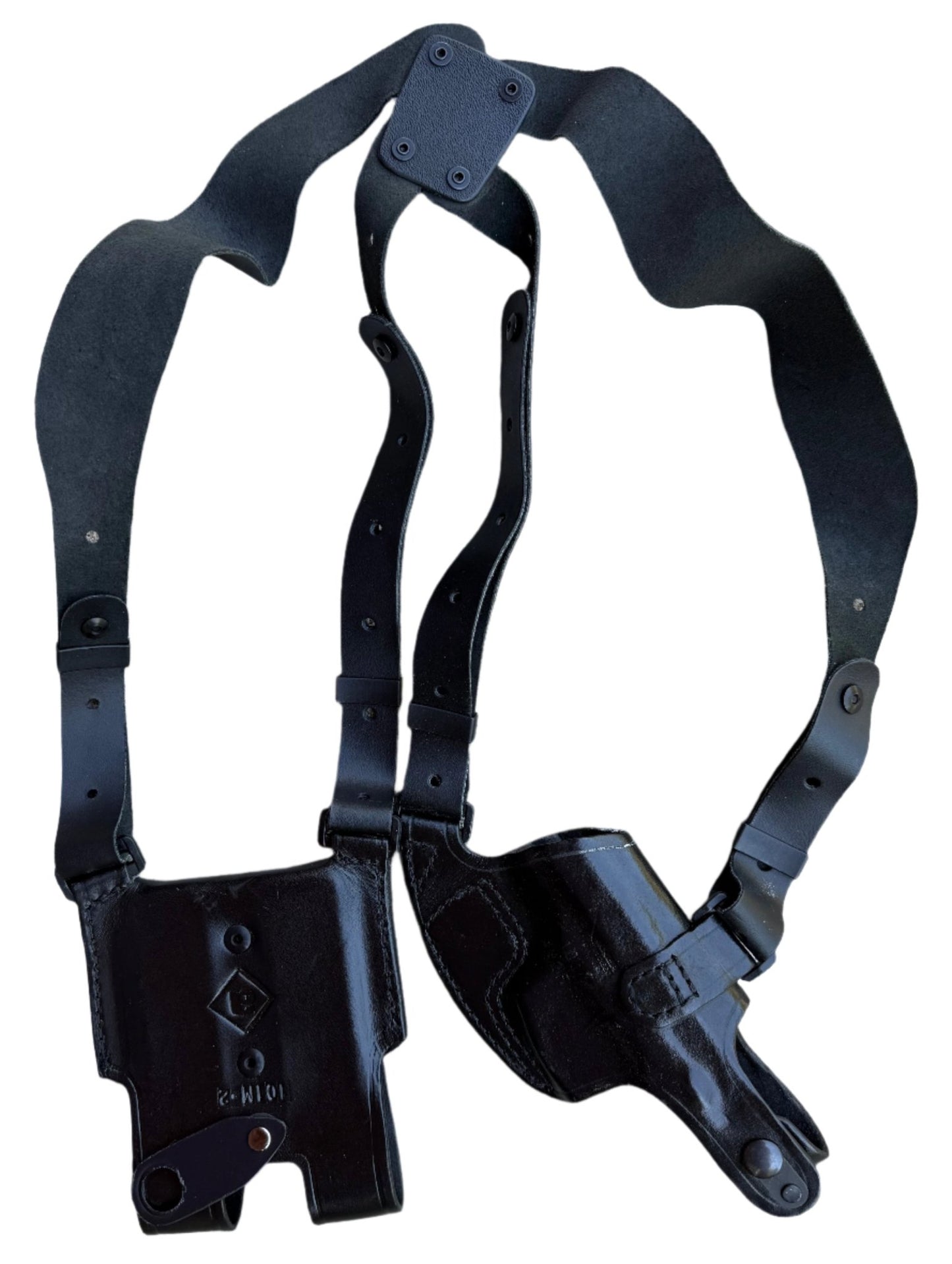 Aker Model 101M - 2 Leather Shoulder Holster Rig for Beretta 92F Mint - Bateleur Militaria