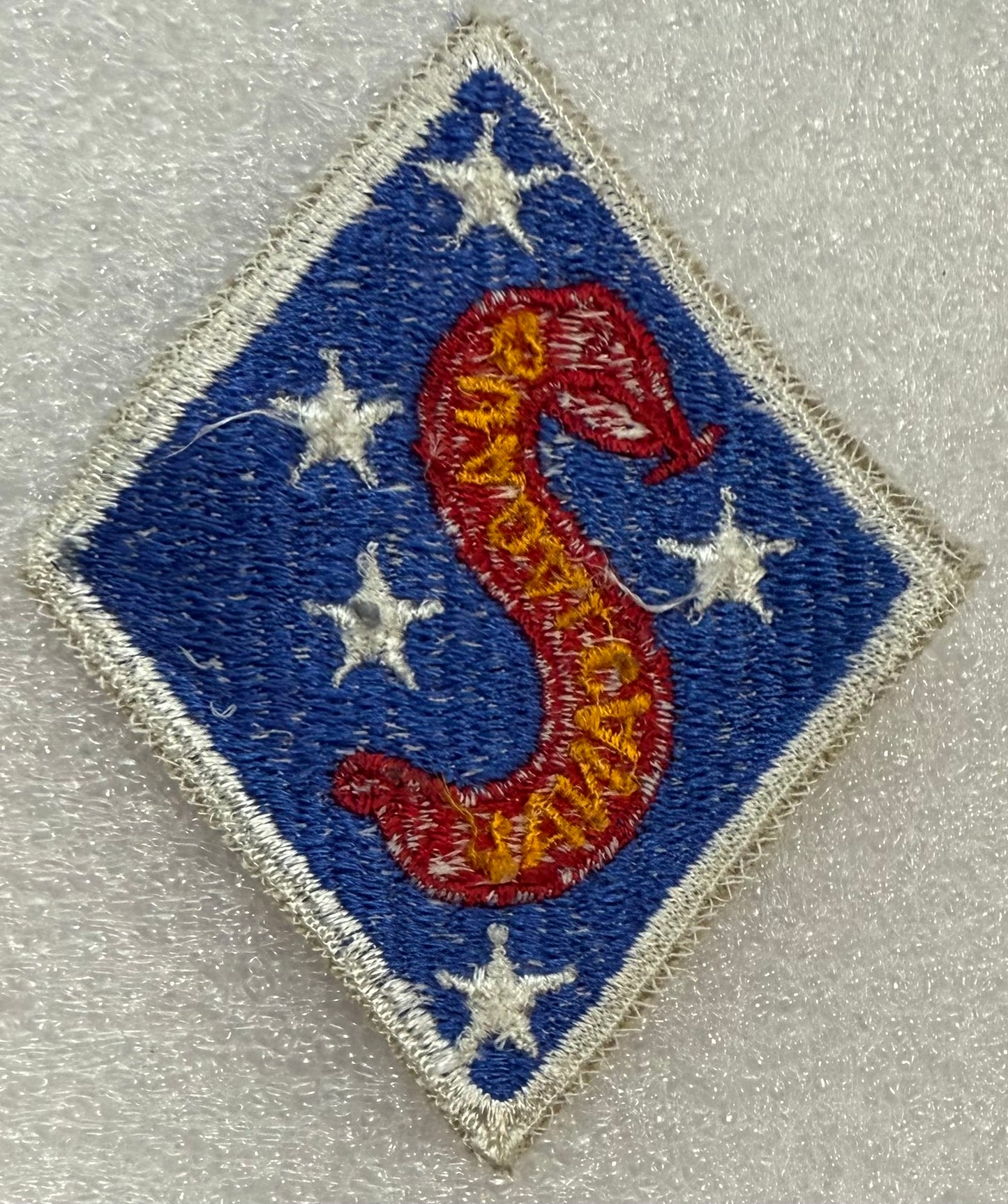 USMC 2nd Marine Division Guadalcanal Patch Cut Edge - Bateleur Militaria