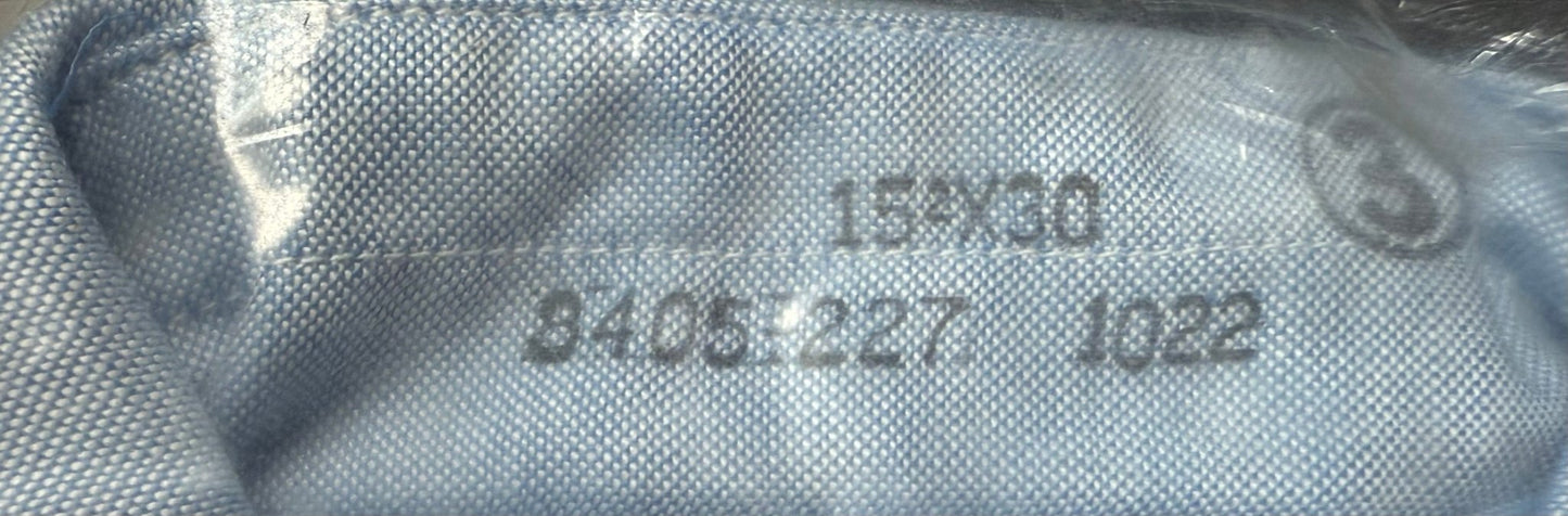 Rare US Air Force Men's Second Style Oxford Blue Dress Uniform Shirt Shade 126 NIP - Bateleur Militaria