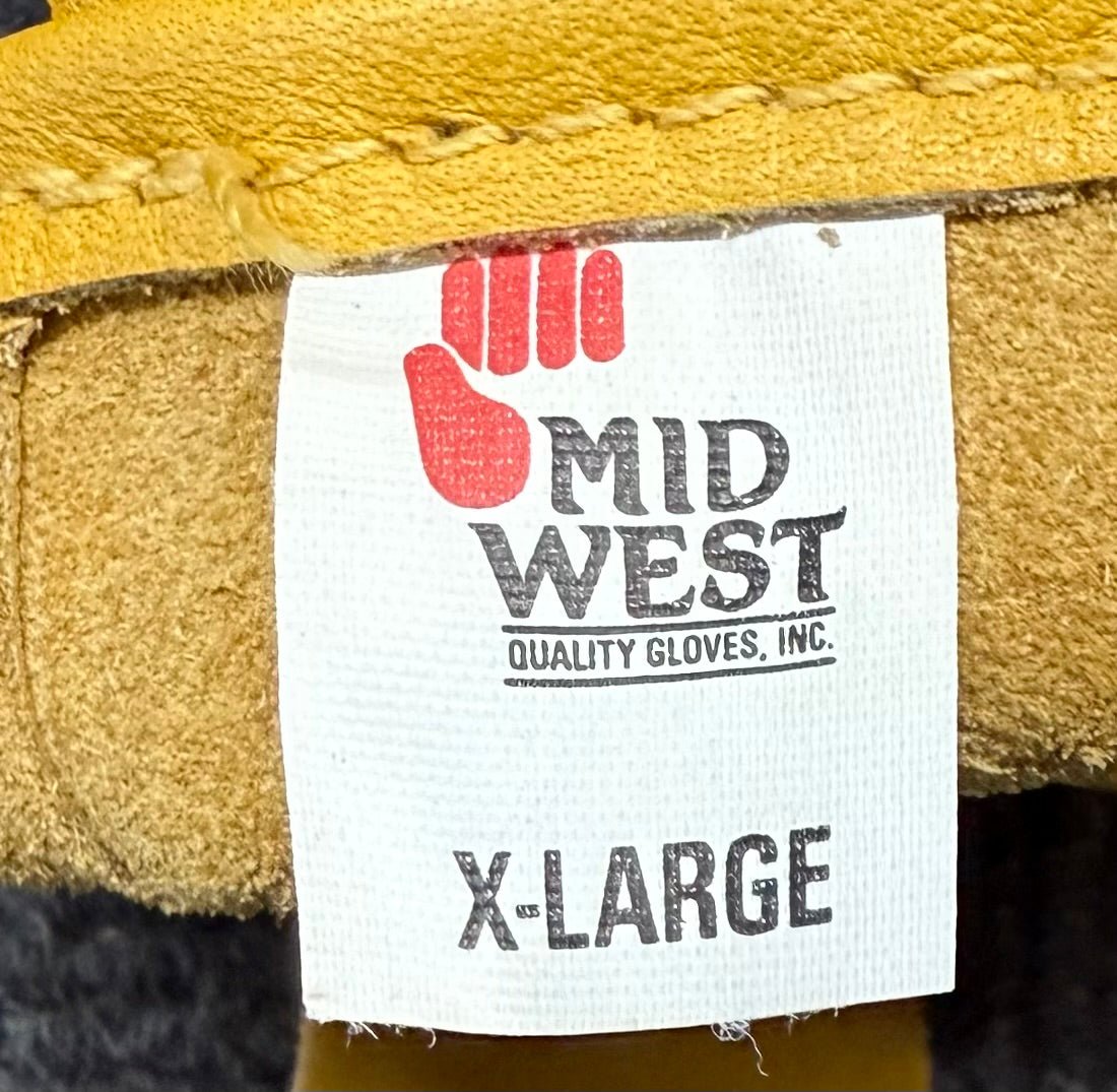 Midwest Cow Hide Work Gloves Mint XL - Bateleur Militaria