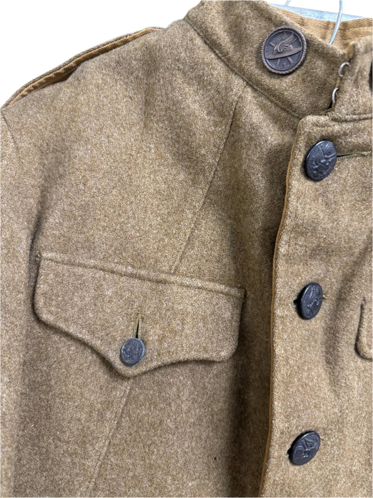ORIGINAL US Army WW1 Motor Transport Corps Uniform Tunic, Breeches, Cap, Leggings