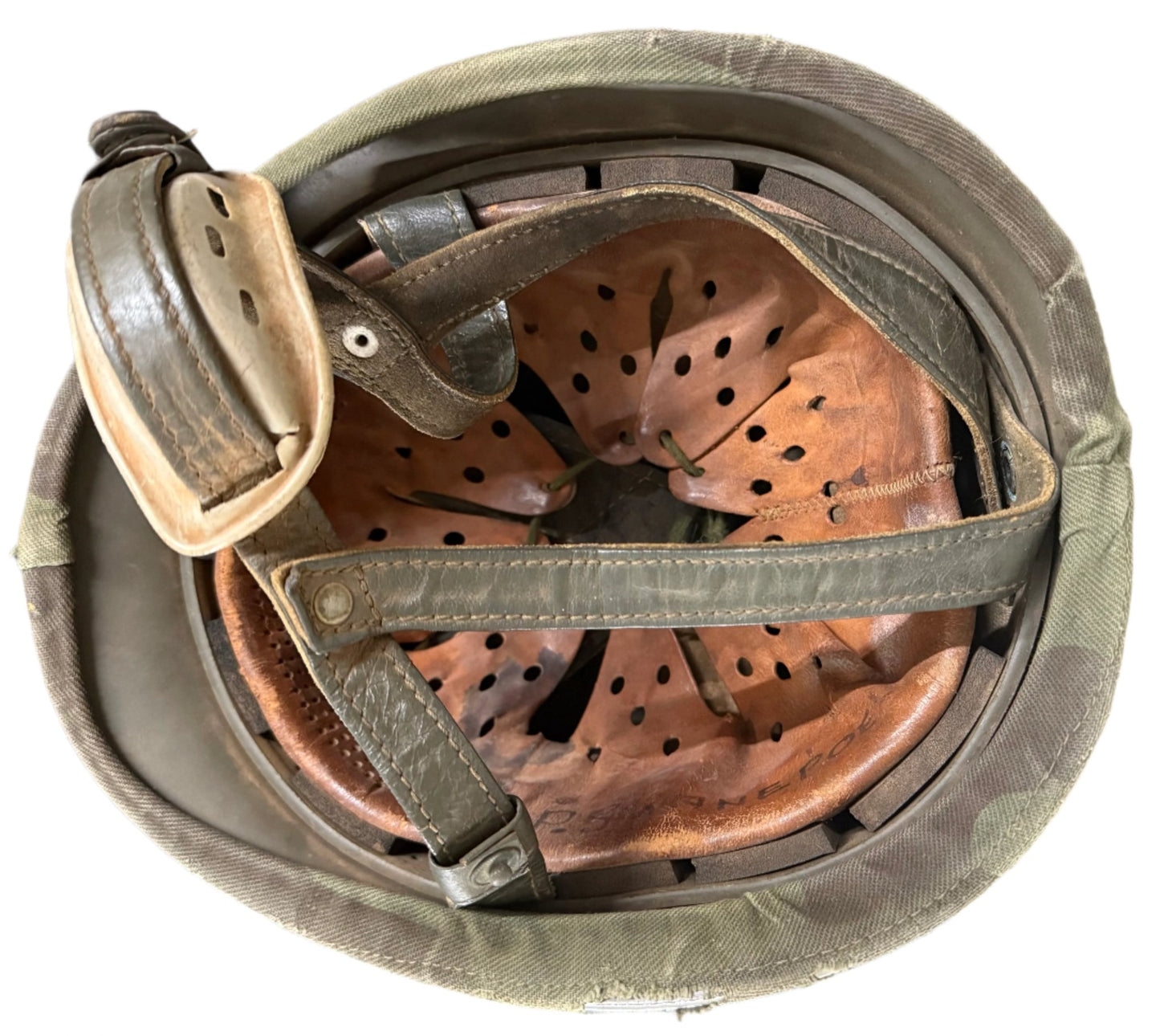South Africa (SADF) Special Forces (Recce) Training Helmet (West German) with Camo Cover