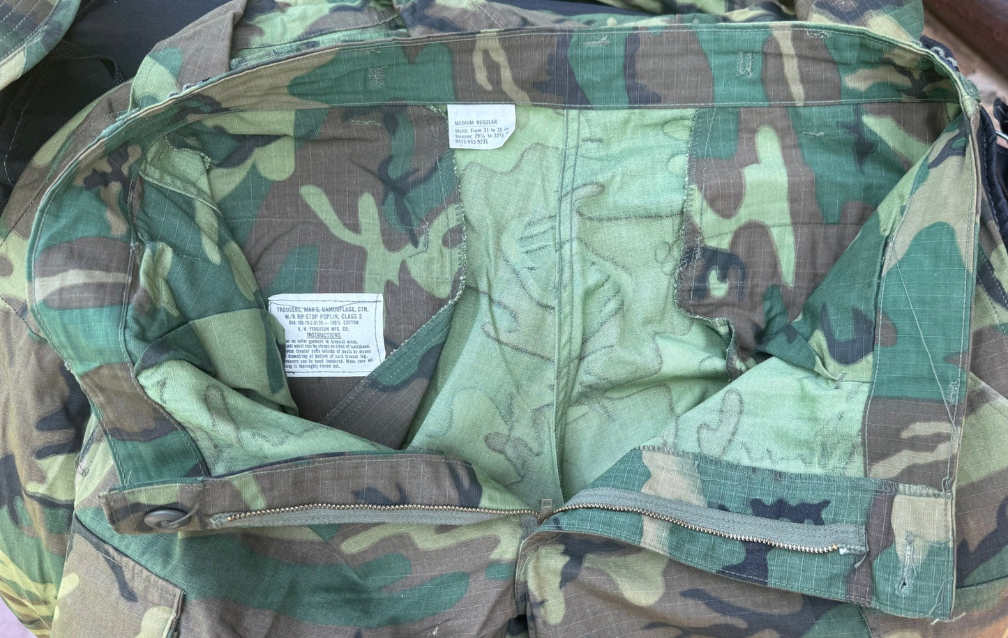 US Vietnam ERDL Green Dominant Lowland Camo Coat, Trousers & Hat Set