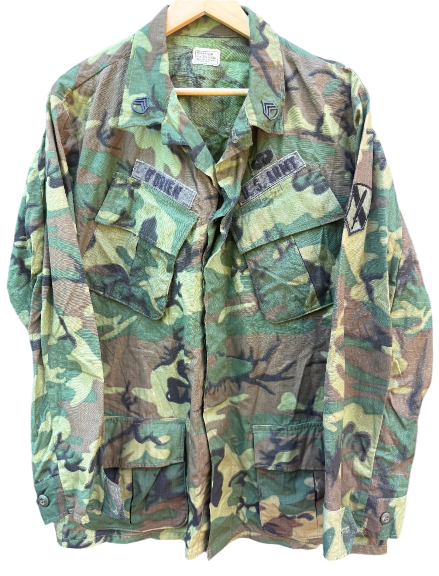 US Vietnam ERDL Green Dominant Lowland Camo Coat, Trousers & Hat Set