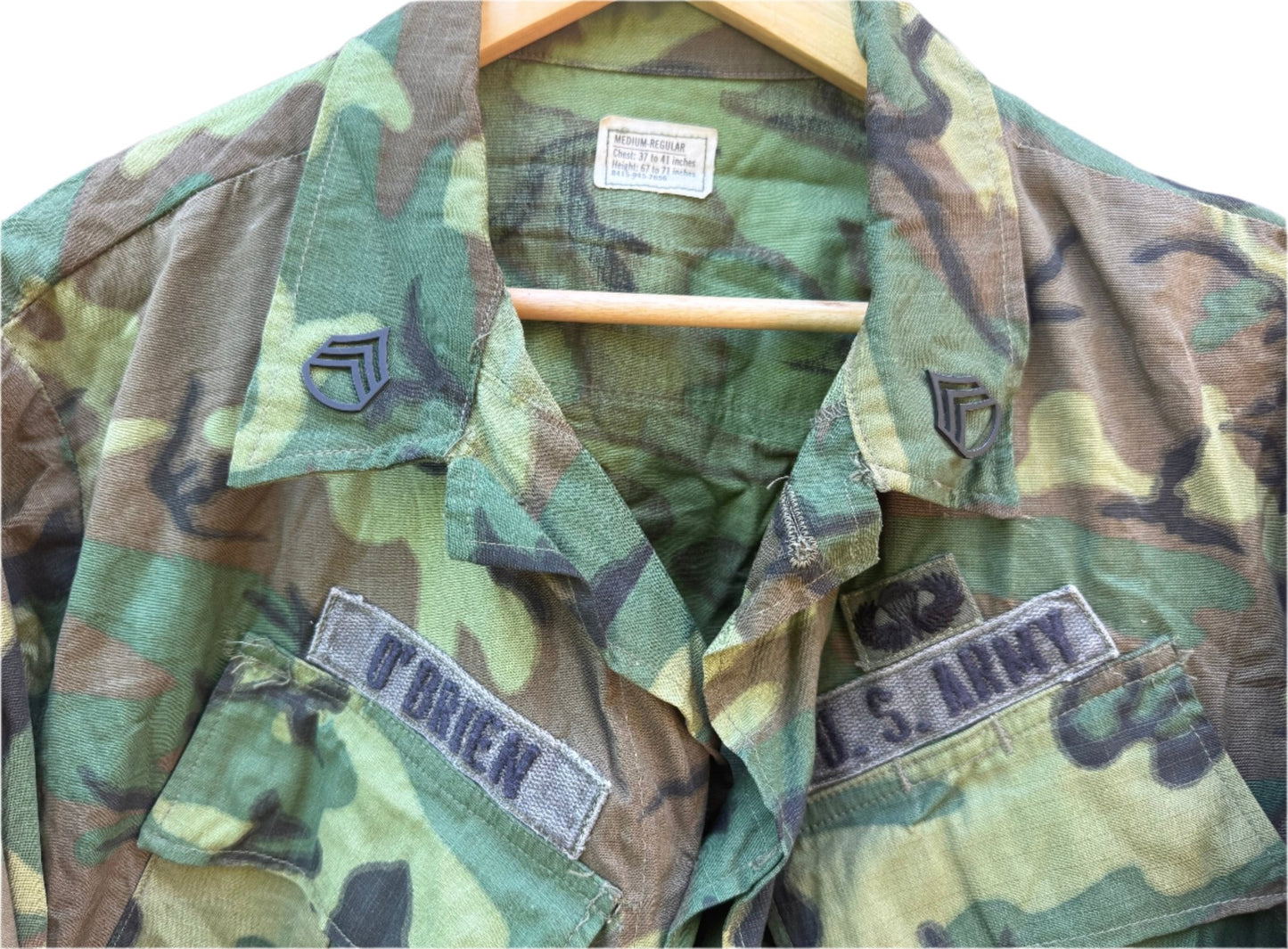 US Vietnam ERDL Green Dominant Lowland Camo Coat, Trousers & Hat Set