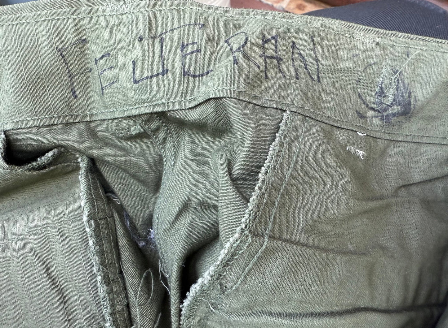 US Vietnam OG-107 Wind Resistant Rip Stop Poplin Cargo Pants Size Small #3