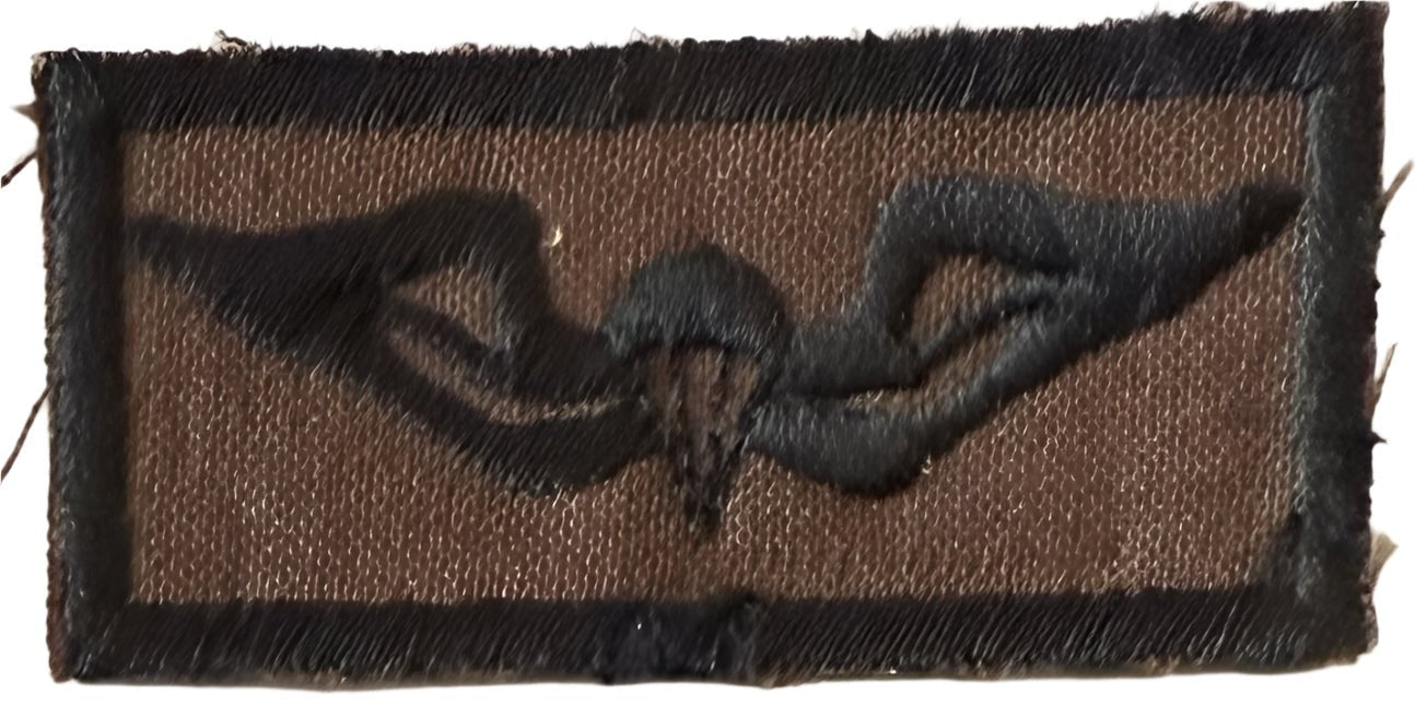 South West Africa (SWATF) 1st Issue Parachute Jump Wings Black Embroidered on Nutria - Bateleur Militaria