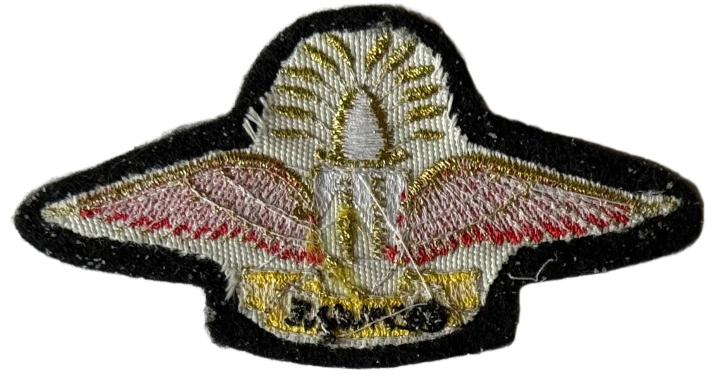 Swaziland Free Fall Parachutist Wing Red & Gold on Black Felt - Bateleur Militaria