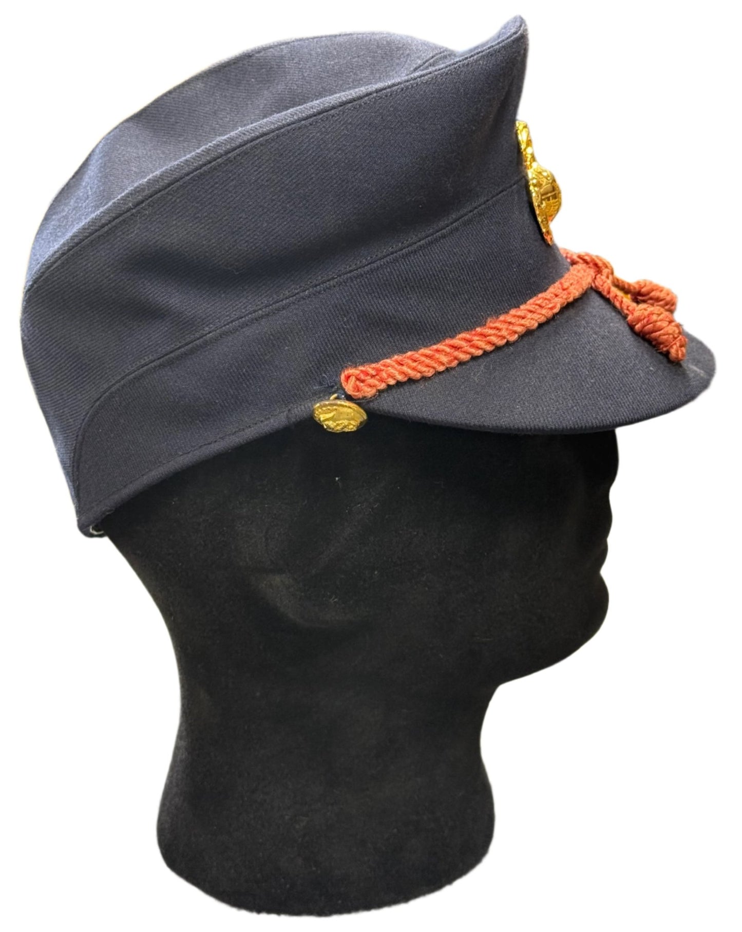 Vintage USMC Enlisted 1st Issue Dress Blue Uniform Women's Cap 1952 - 1977 1 - Bateleur Militaria