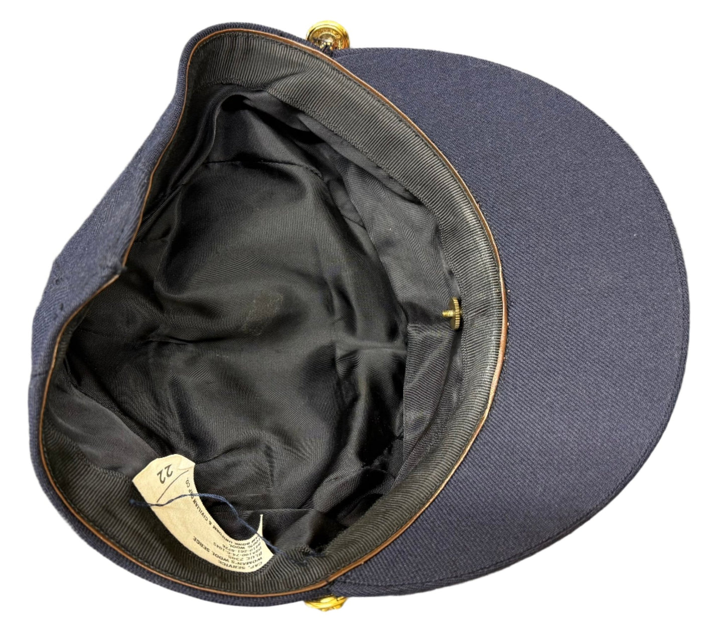 Vintage USMC Enlisted 1st Issue Dress Blue Uniform Women's Cap 1952 - 1977 1 - Bateleur Militaria