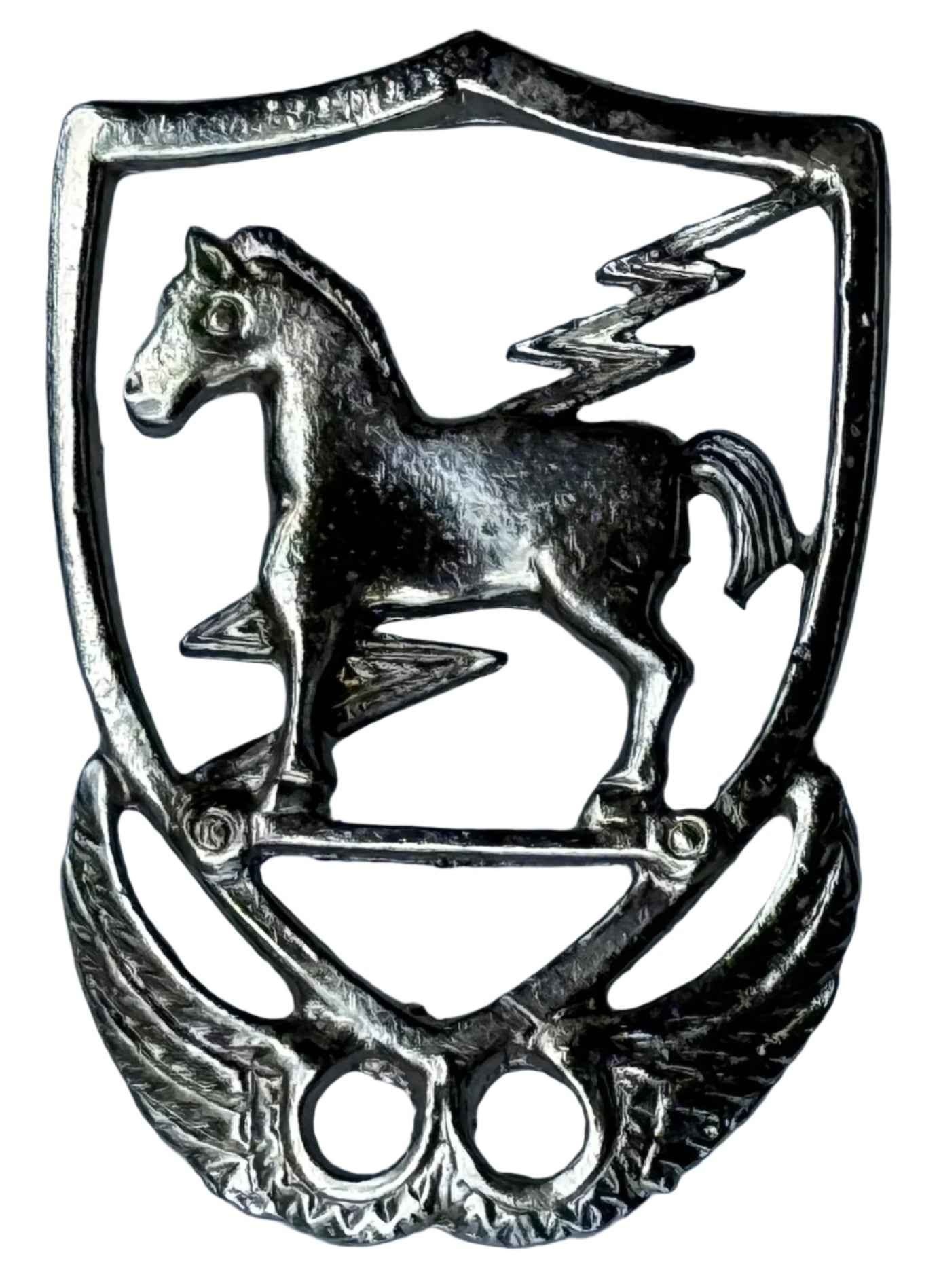 US Army 10th Special Forces Trojan Horse Beret Badge 1950's (Collectors Copy)