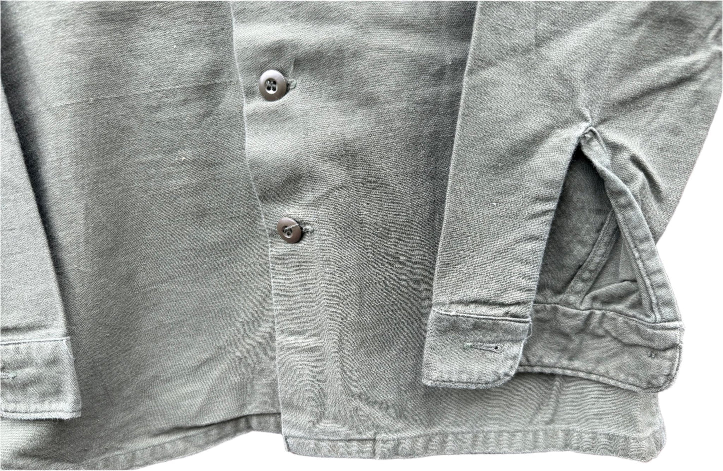 US Army P64 Utility Shirt Sateen OG107 Vietnam Named & Dated 1974 M - Bateleur Militaria