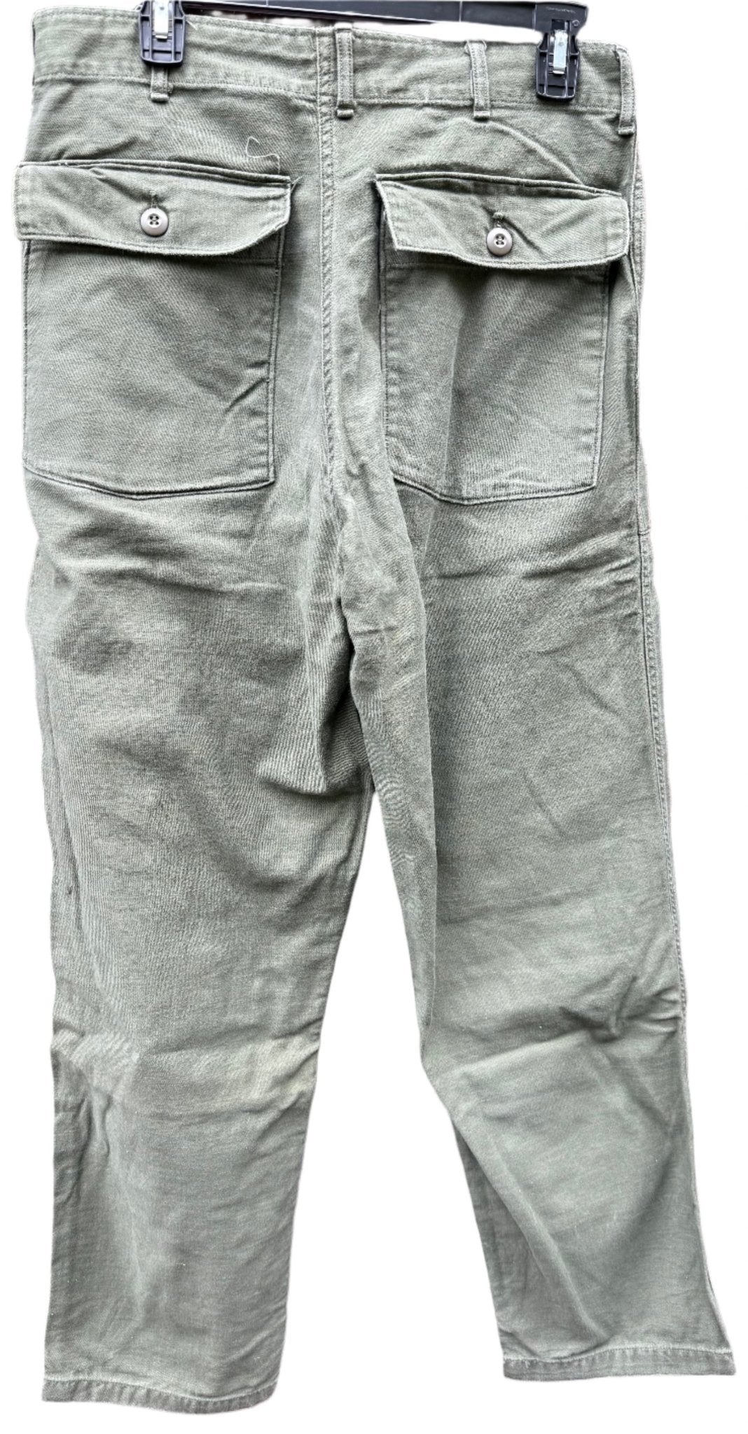 US Army Utility Trousers Sateen OG107 Vietnam Dated 1975 Size 32x33