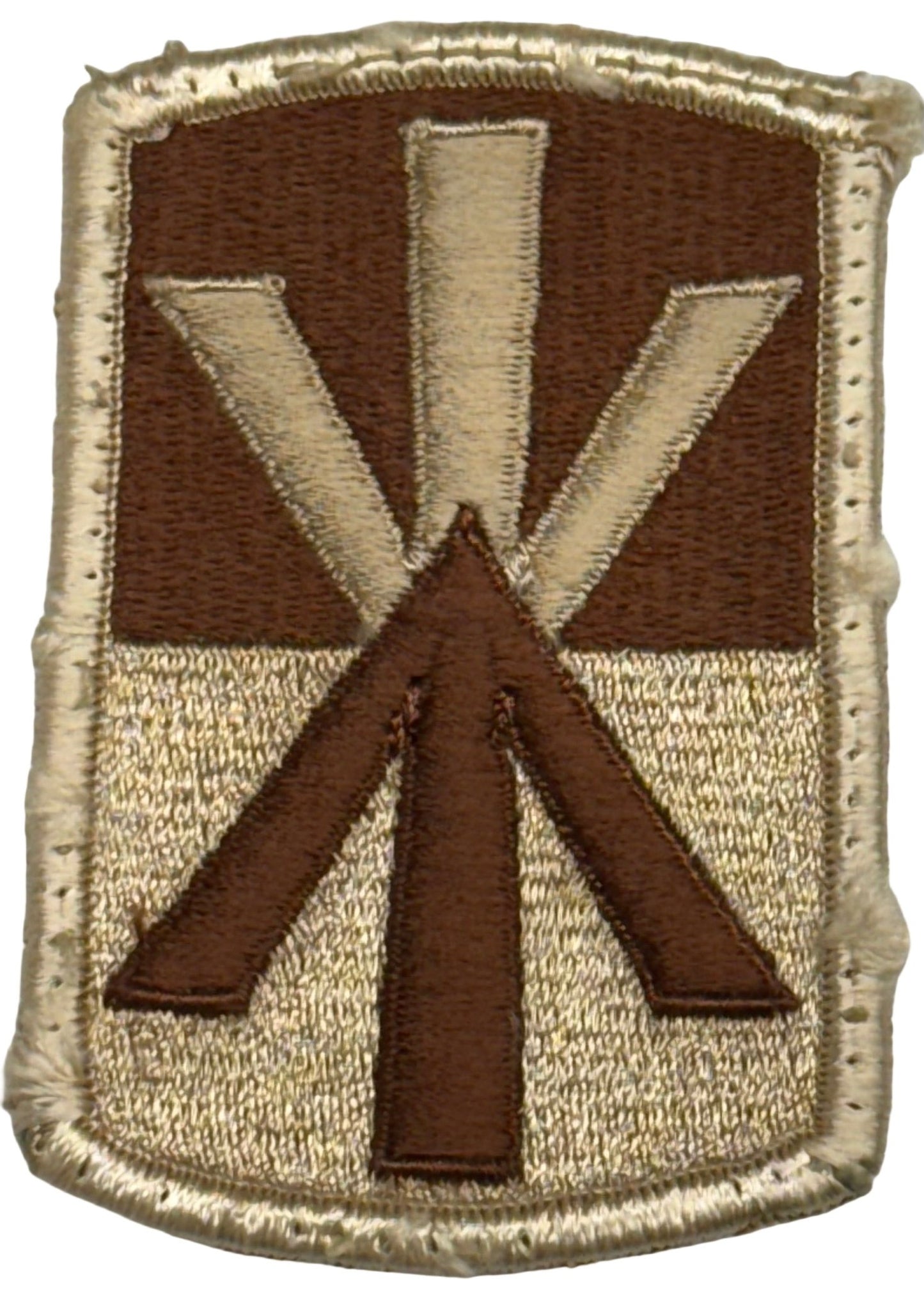 US Army 11th Air Defense Artillery Brigade SSI/Patch Desert Merrowed Edge - Bateleur Militaria