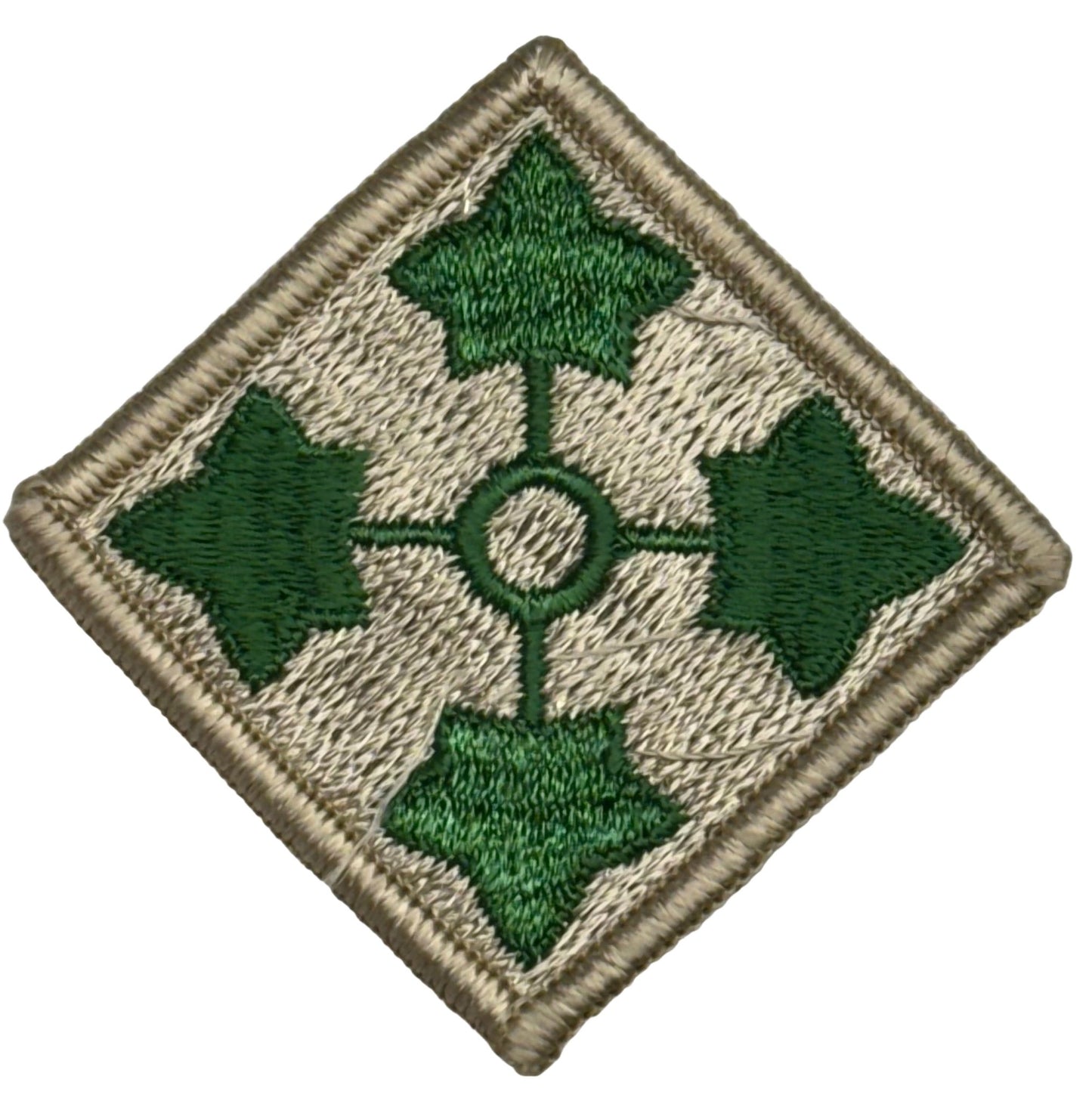 US Army 4th Infantry Division SSI/Patch Color Merrowed Edge - Bateleur Militaria