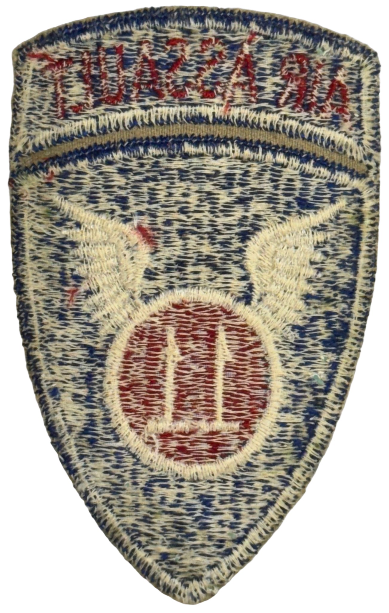 US Army 11th Air Assault Division Cut Edge Color 1 - Piece SSI/Patch (1963 - 1965) NO GLOW - Bateleur Militaria