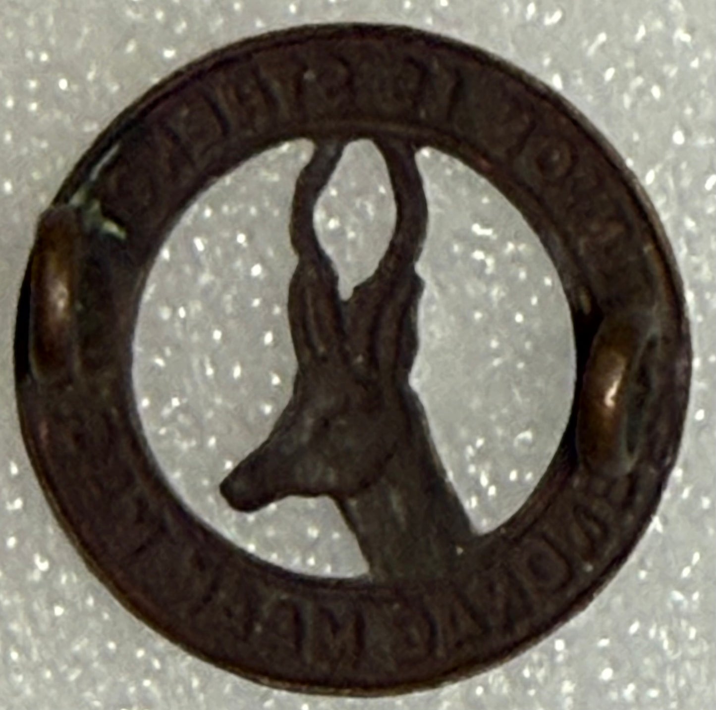 South Africa (UDF) General Service Corps Cap Badge 1940's Dark 25mm - Bateleur Militaria