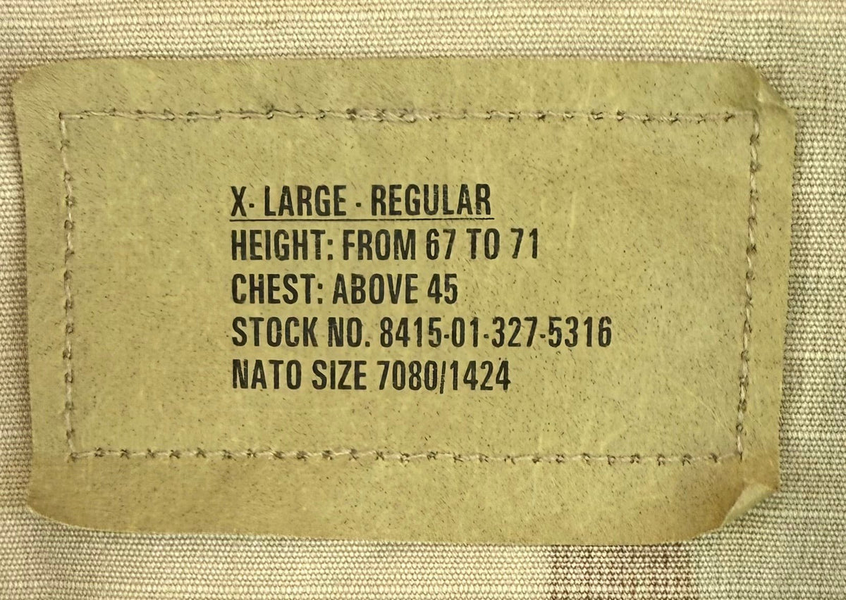 Authentic US 3-Color Desert Camouflage Coat XL Badged (Like New) - Bateleur Militaria