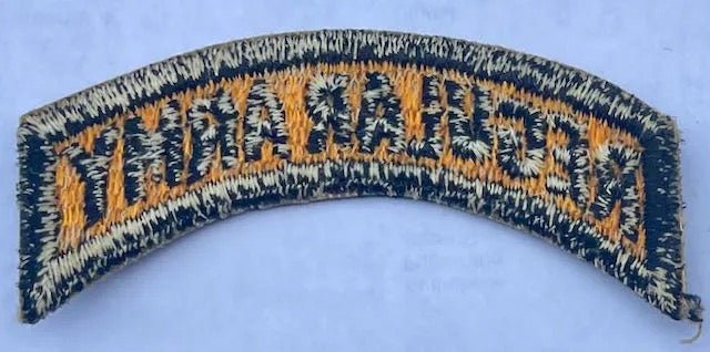 US Army Regular Army Tab Cut Edge Black on Yellow - Bateleur Militaria