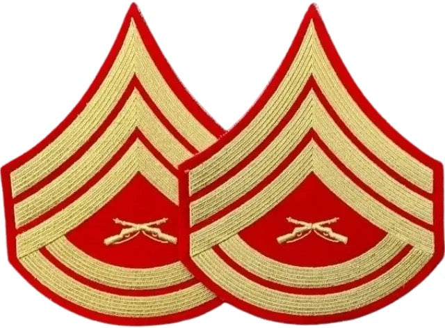 USMC Gunnery Sergeant Evening Dress Chevrons Cut Edge Set