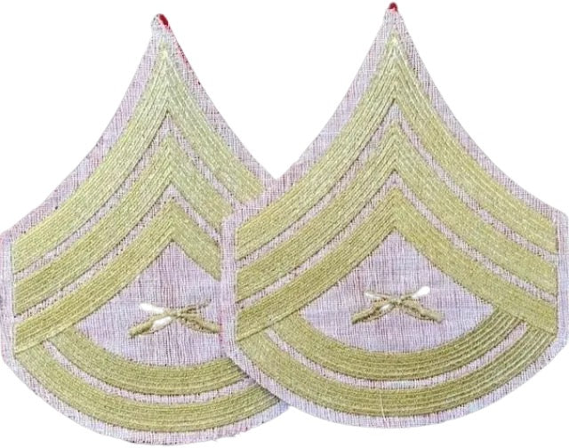 USMC Gunnery Sergeant Evening Dress Chevrons Cut Edge Set