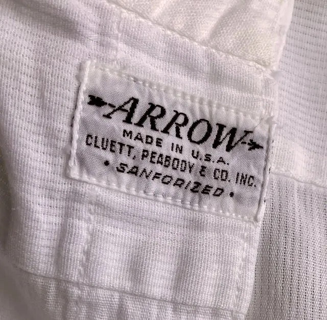 Vintage USMC Men's White Evening Dress Shirt: Size 15 (34) - Bateleur Militaria