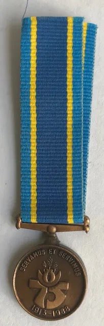 South Africa Police 75 Year Anniversary Medal Miniature