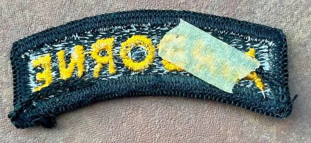 US Army Airborne Tab Yellow on Black - Bateleur Militaria