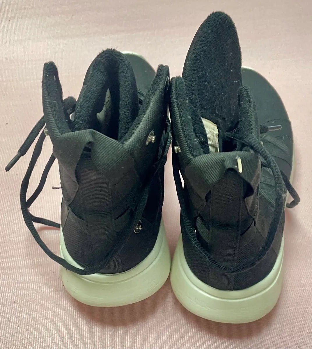 Heyday Footwear High Top Black Sneakers White Soles Size 9 - Bateleur Militaria