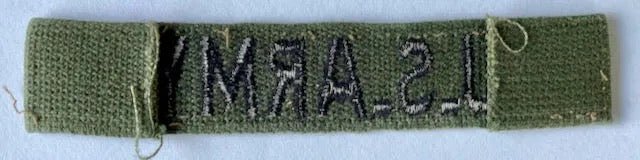 US Army Tape Embroidered on OD 3 - Bateleur Militaria