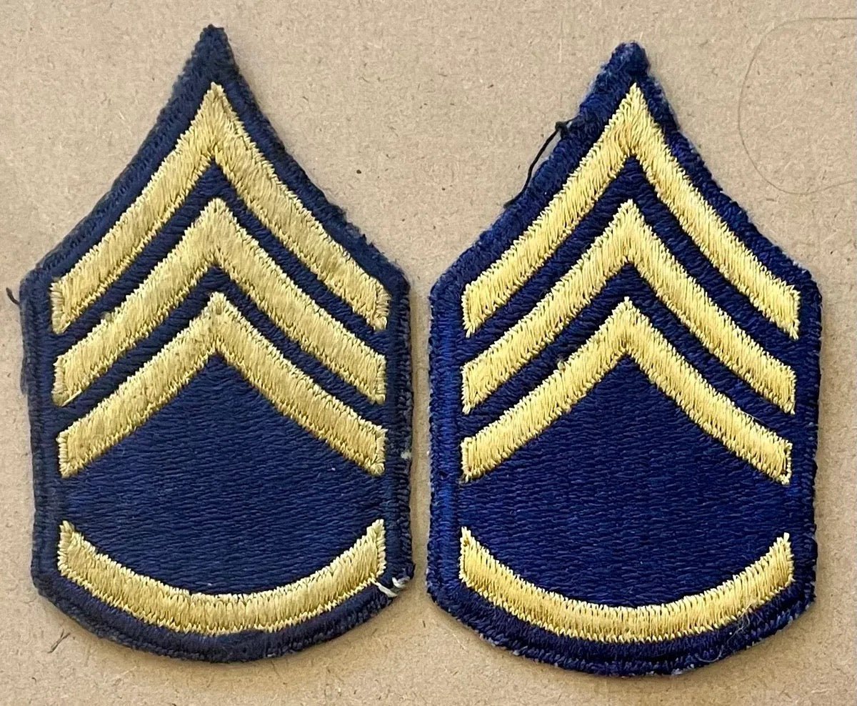 US Army Rank Insignia Non-Combat Unit (1948-Feb 1951) Staff Sergeant 2" Set