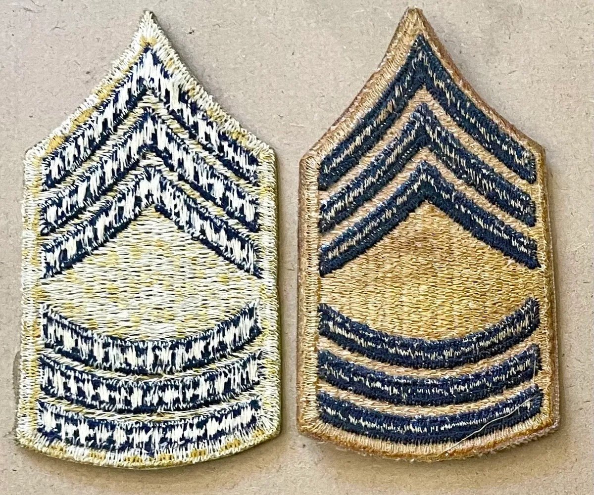 US Army Rank Insignia Combat Unit (1948 - Feb 1951) Master Sergeant 2" Set - Bateleur Militaria