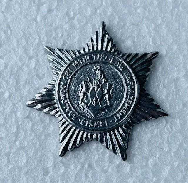 Ciskei Police Collar Badge Chrome - Bateleur Militaria