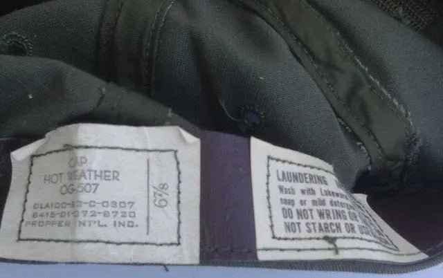 US OG - 507 Hot Weather Cap Size 6 7/8" - Bateleur Militaria