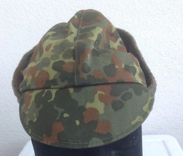 West German Camo Cap Cold Weather Size Small - Bateleur Militaria