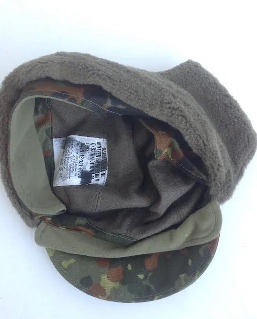 West German Camo Cap Cold Weather Size Small - Bateleur Militaria