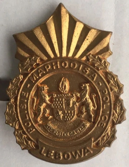 Lebowa Police Cap Badge Recessed Center