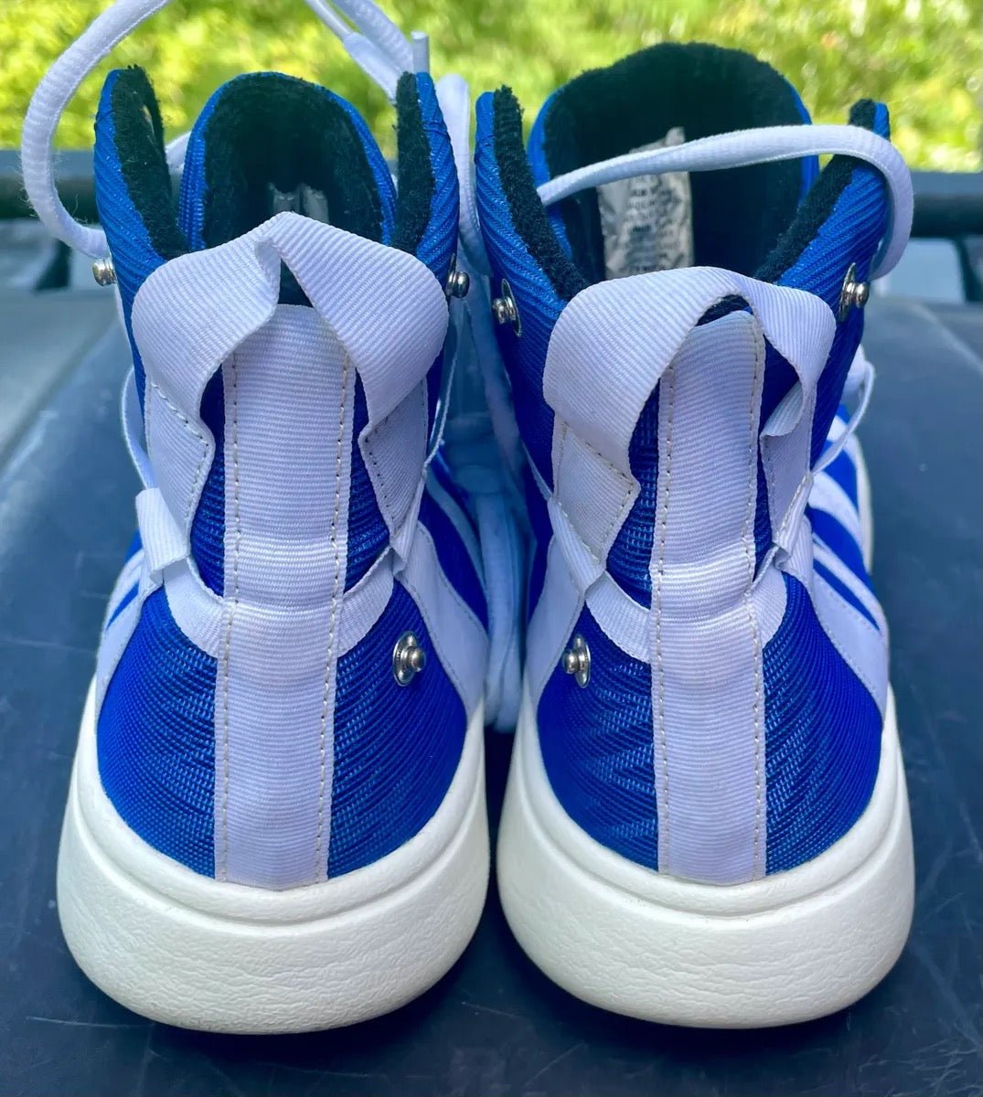Heyday Footwear High Top Blue & White Sneakers White Soles Size 9 - Bateleur Militaria