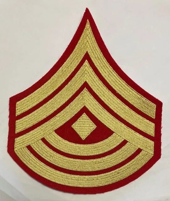 USMC First Sergeant Mess Dress Chevron Red Single - Bateleur Militaria