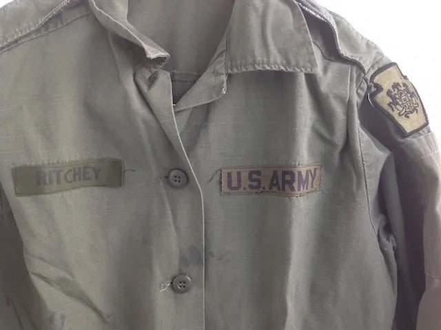 US Army Woman's Utility Shirt OG107 Dated 1976 Size 10 - Bateleur Militaria