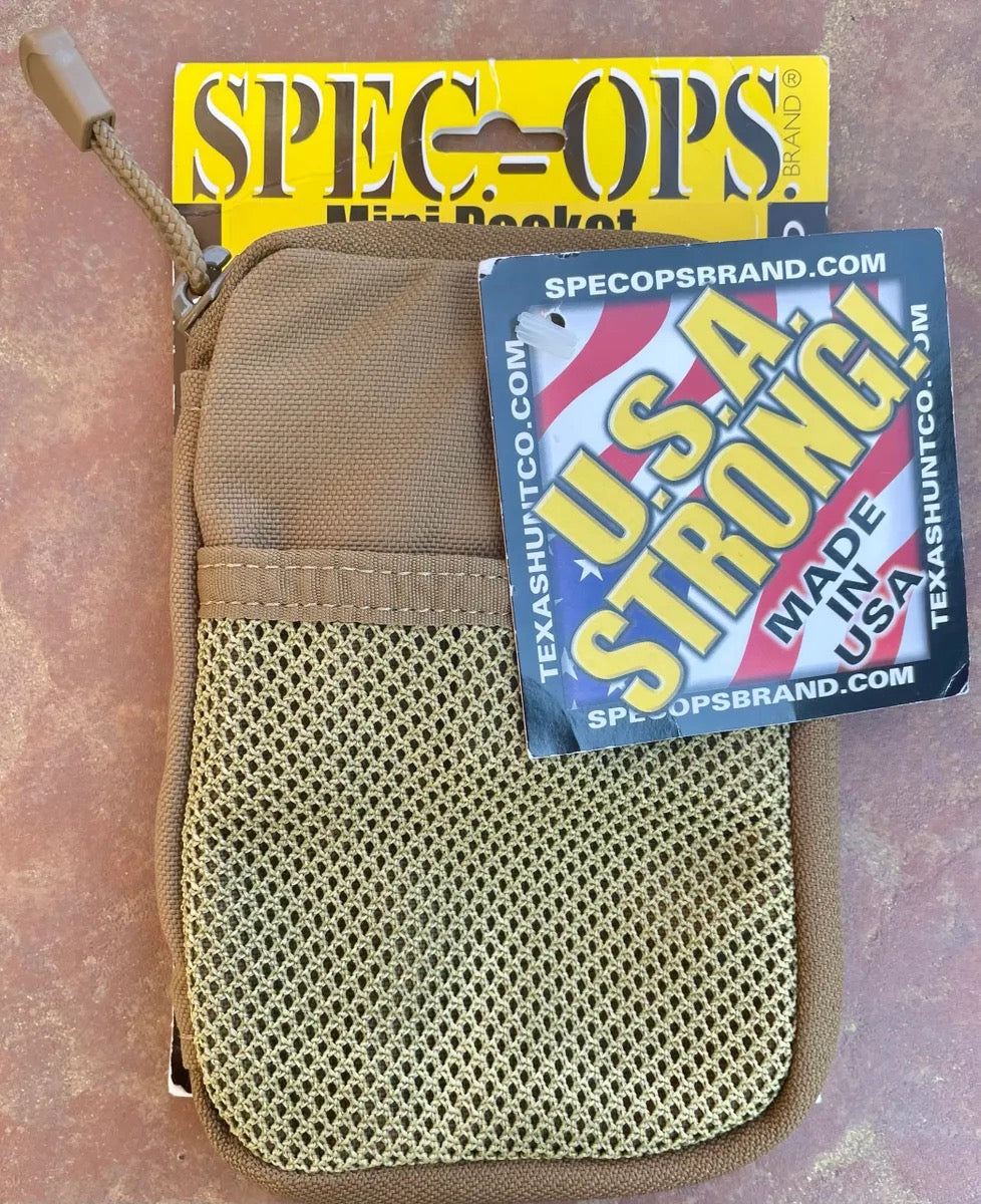 Mini Pocket Organizer Coyote Brown