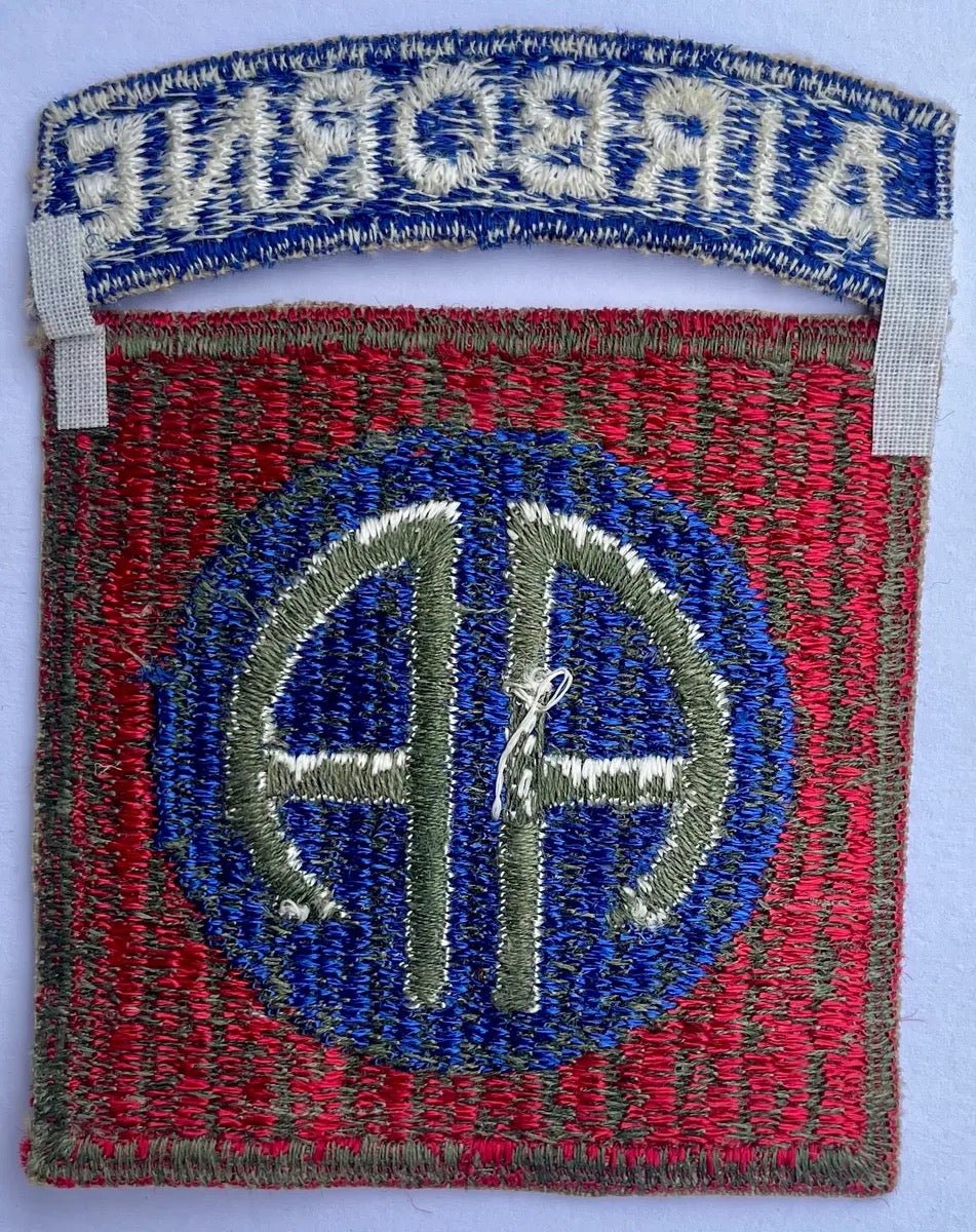 US Original 2 Piece Green Back 82nd Airborne Division Patch - Bateleur Militaria