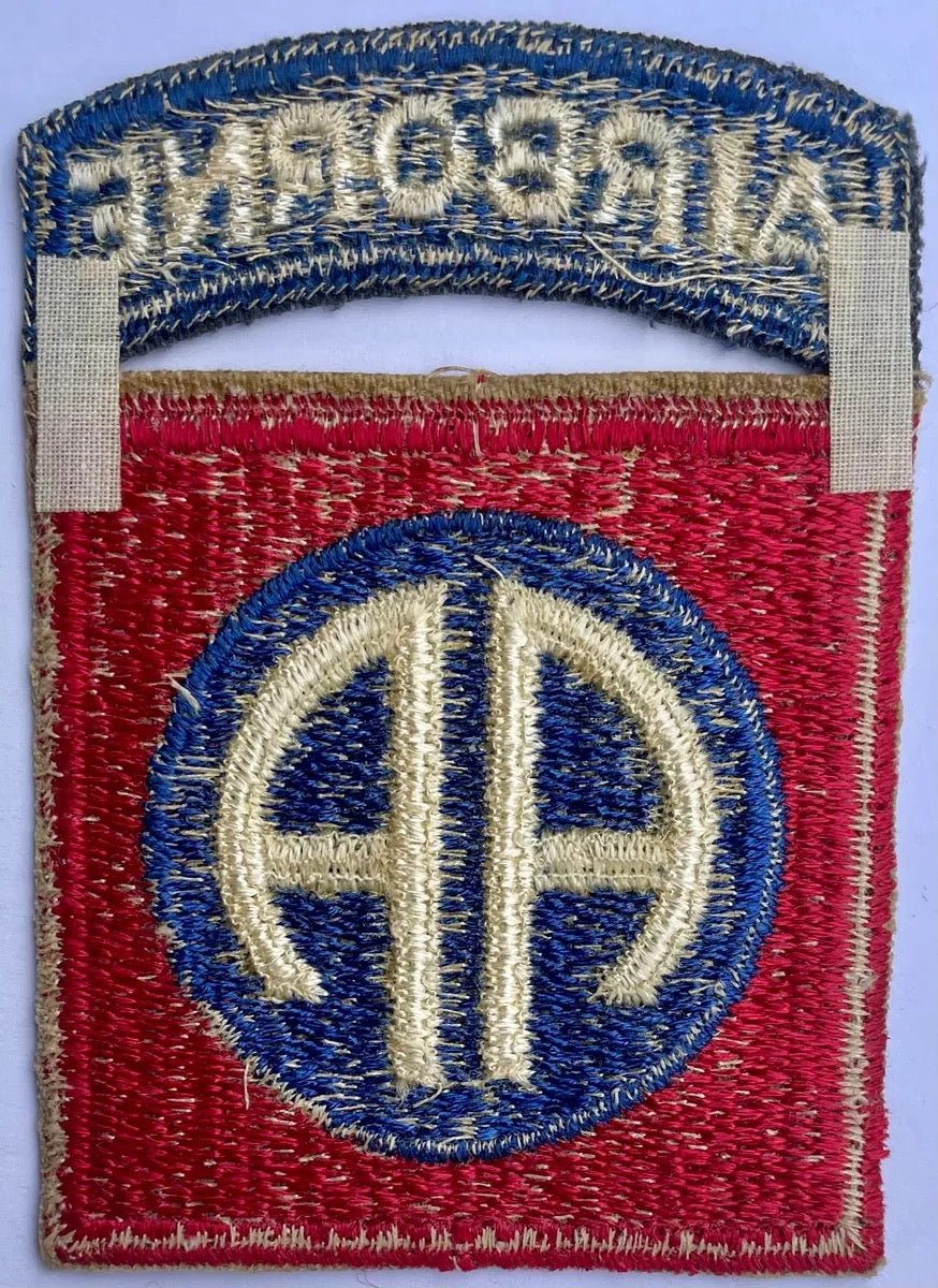 US Original 2 Piece 82nd Airborne Division White Back Patch - Bateleur Militaria