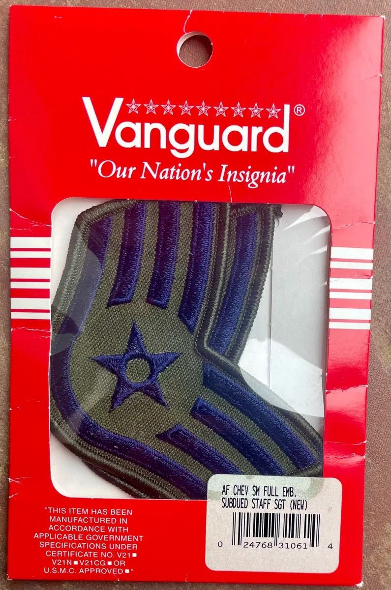USAF Staff Sergeant Chevrons Subdued Set New